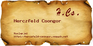 Herczfeld Csongor névjegykártya