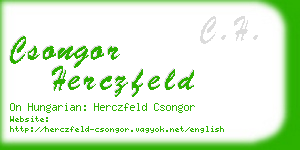 csongor herczfeld business card